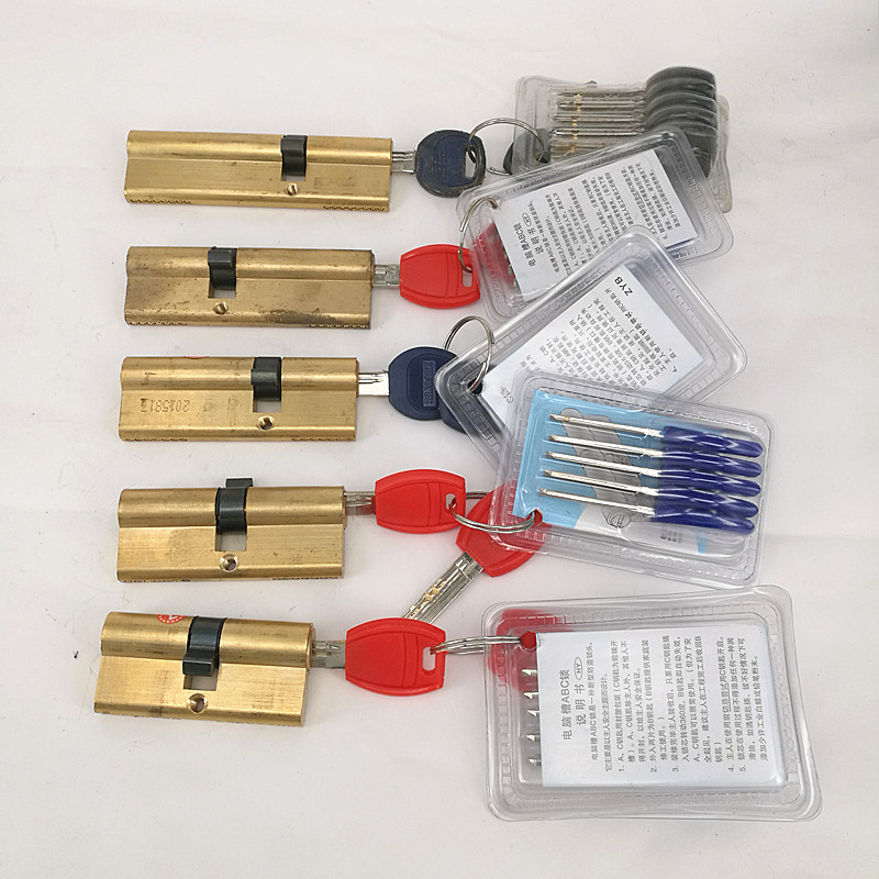 大门AB锁芯防盗门纯铜执手电脑钥匙           90-95-100-105-110