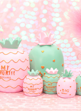 仙人掌火烈鸟摆件客厅办公室桌面女生小清新北欧创意可爱车内装饰