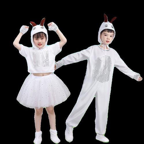 六一儿童表演服幼儿园动物演出服大灰狼小山羊老鼠兔子卡通舞蹈服