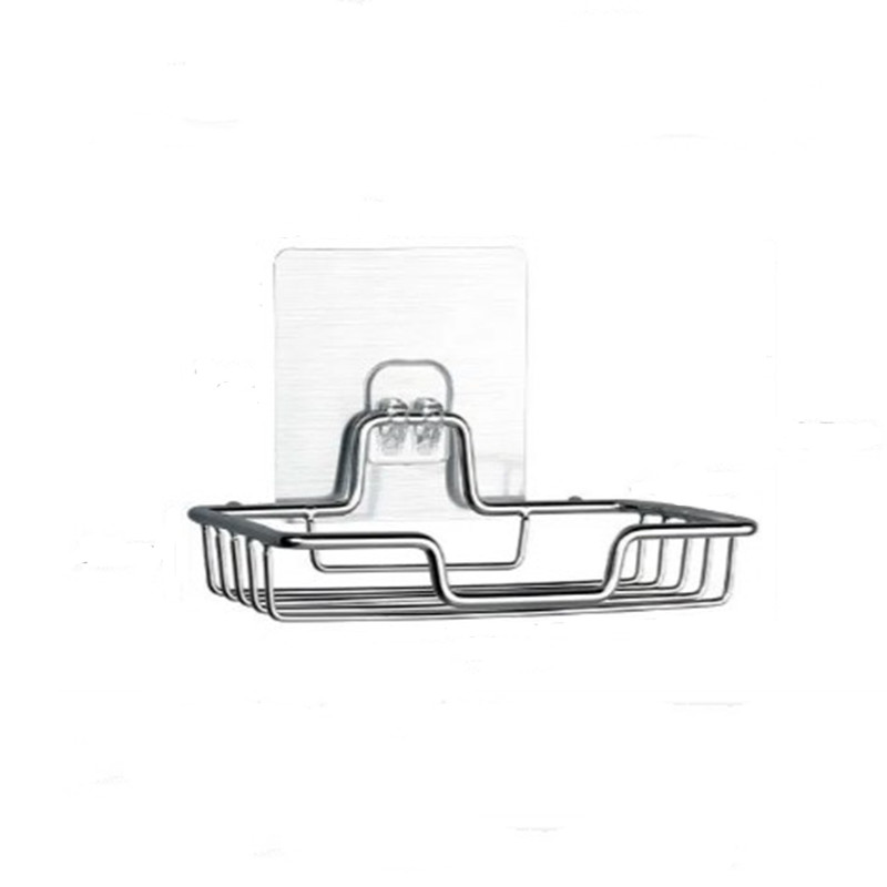 免打孔不锈钢肥皂架卫生间单双层香皂沥水架香皂盒壁挂肥皂置物架