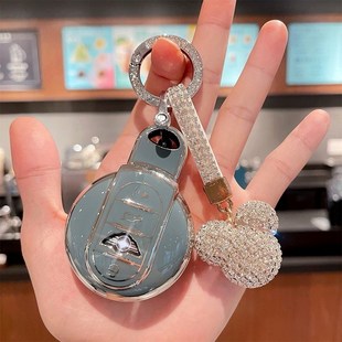 适用宝马mini钥匙套迷你countryman壳cooper车f54f55f56F60包扣女