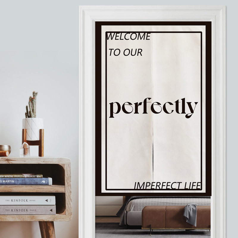 北欧网红创意卫生间过道门帘隔断帘卧室魔术贴免打孔遮丑帘遮挡帘