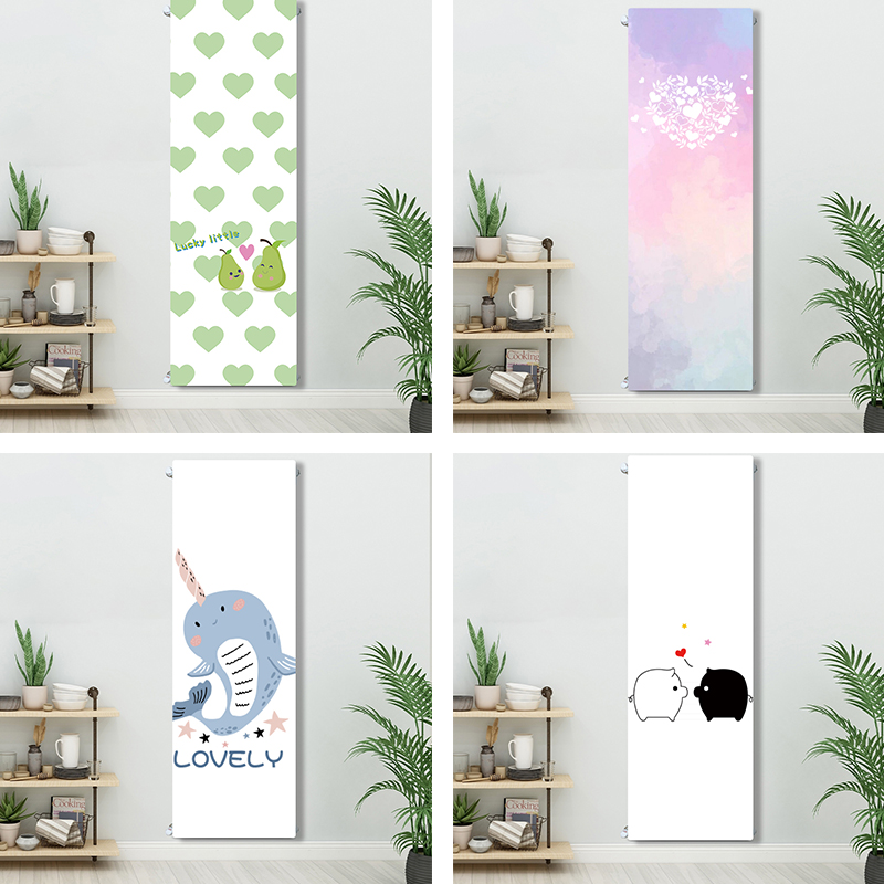 定制通用暖气片罩布艺竖款全包暖气罩遮挡防尘罩防熏黑盖布装饰罩