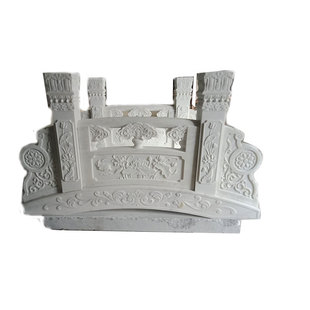 天然大理石雕栏杆汉白玉栏杆刻花栏板石拱桥流水庭院户外装饰摆件