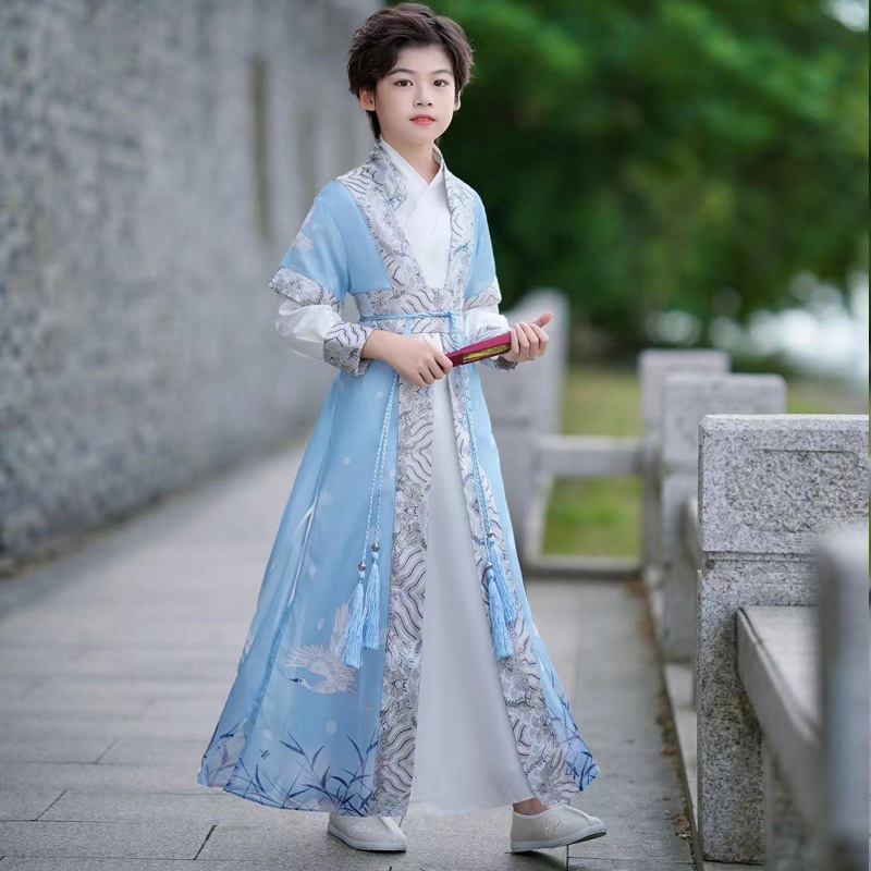 汉服男童夏款2023新款儿童古装男孩中国风夏装古风武侠客唐装夏季