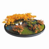 酒店大圆桌餐桌创意摆件包厢餐桌花摆花轻奢假花中间装 饰摆设桌面