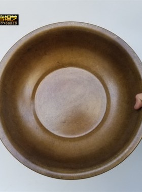 手工加厚铜盆老铜盆发面浴佛盆水盆黄铜火盆SPA足浴盆洗脚泡脚盆