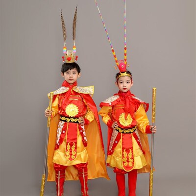 元旦春节孙悟空儿童演出服装全套西游记行者美猴王子齐天大圣衣服