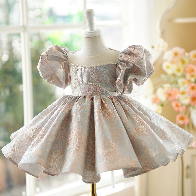 儿童礼服公主裙小主持人礼服女童演出服钢琴演奏女孩生日晚礼服