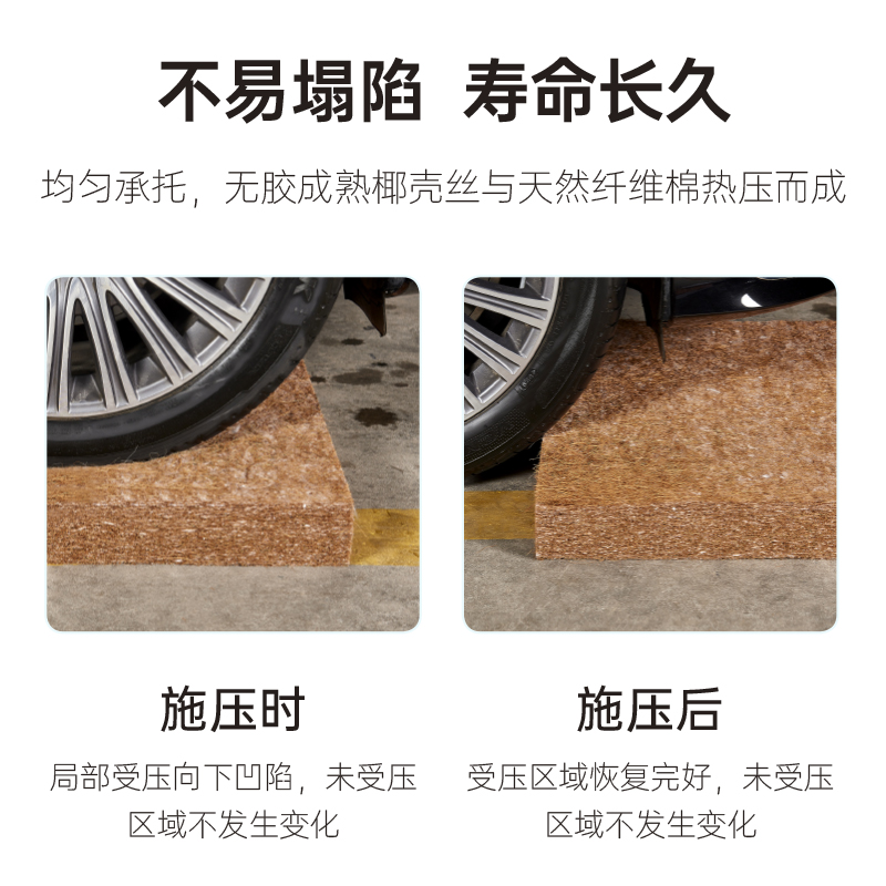 硬床垫护脊椎加硬神器硬板护腰偏硬家用薄款天然环保椰棕垫子折叠