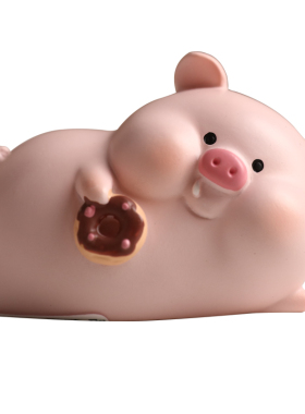 猪你好运可爱小猪摆件办公室桌面摆设创意女童房间装饰品车载礼物