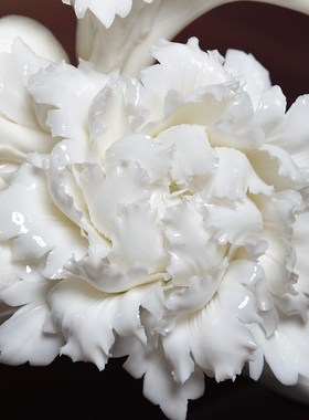 东方泥土 《大吉大利》陶瓷瓷花工艺品摆件 高档乔迁新居礼品开业