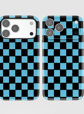 适用iPhone17promax苹果16华为mate70一加oppofindx9荣耀magic8小米15菲林二合一软手机壳vivox300蓝黑格子