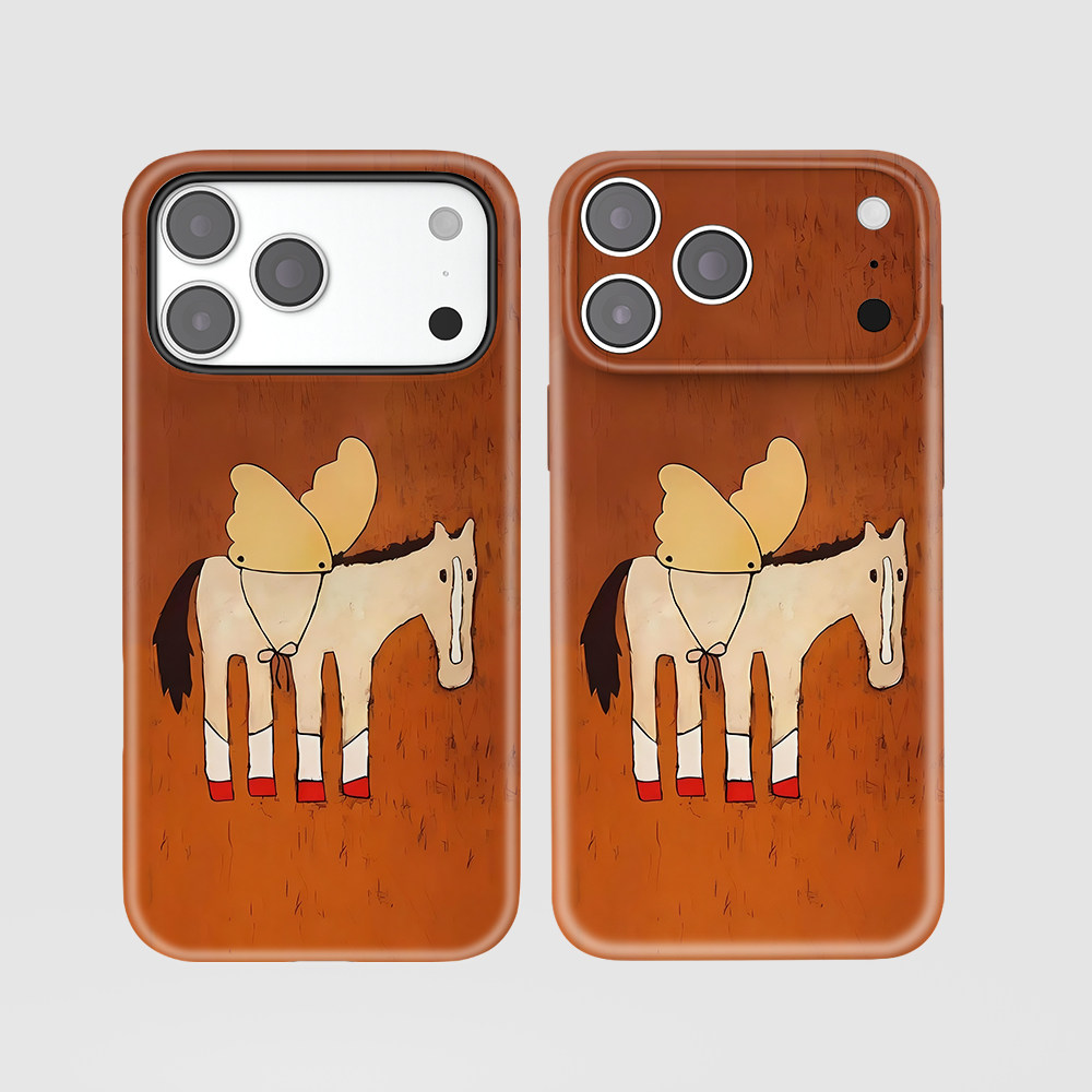 适用iPhone17promax苹果14opporeno15新款mate70华为p80荣耀400菲林手机壳13小米16vivos30x200抽象骏马天使