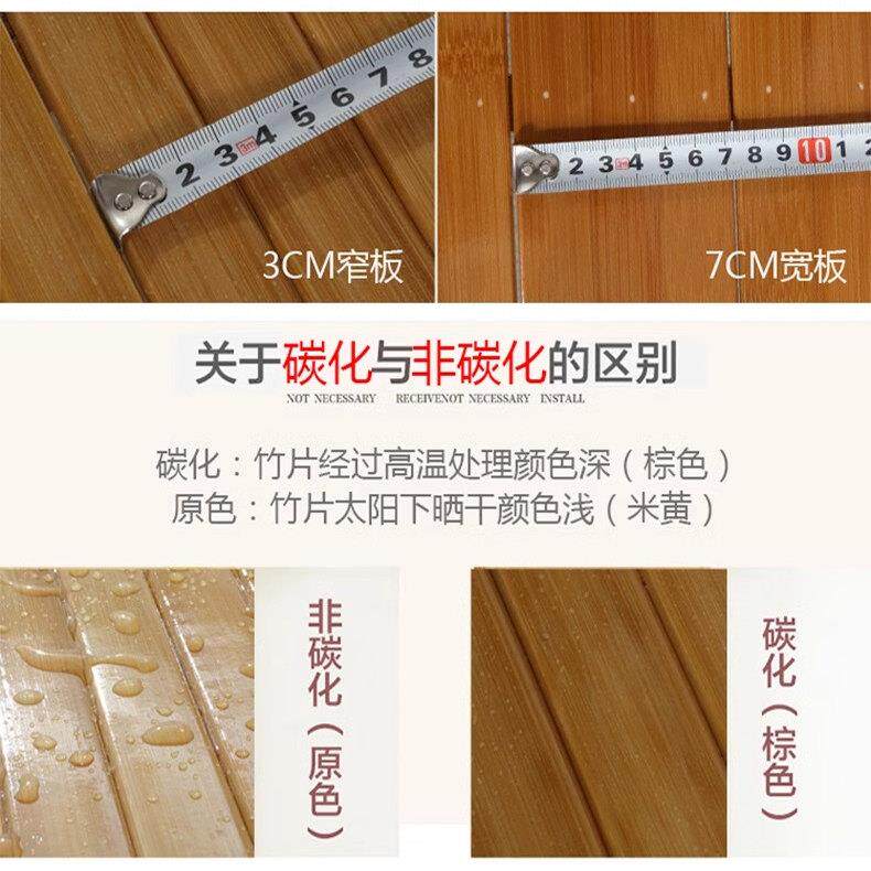 竹床折叠床结实牢固单人楠竹双人家用成人午休简易出租房一米凉床