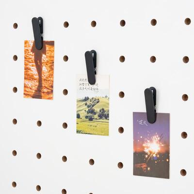 木目iwood 15mm洞洞板配件黑色照片夹子 图片明信片展示金属夹子