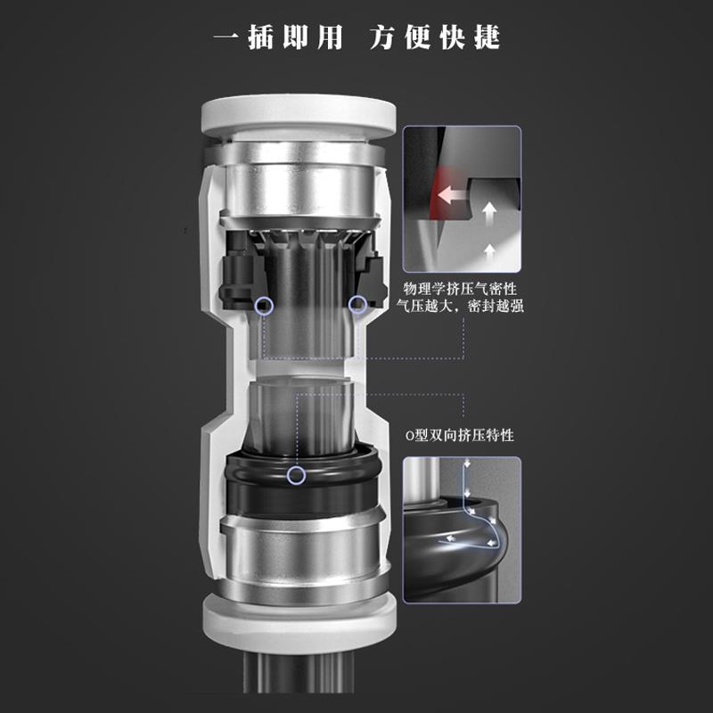 气动快速接头白色直通PU8 10 12 16气管快插6mm变径PG12-4英制1/8