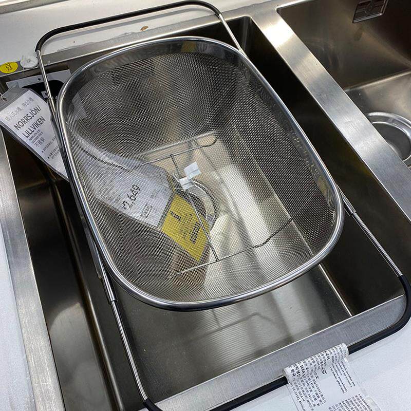 宜厨房沥水篮家用艾迪利斯沥水架不锈钢伸缩滤水碗池洗菜盆置物架