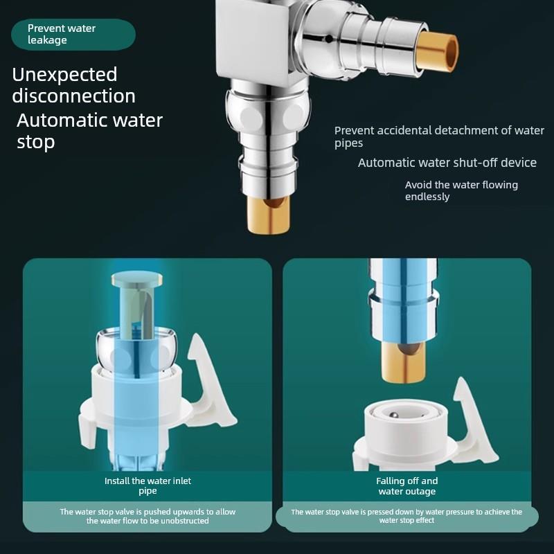 洗衣机水龙头三通一分二接头一进二出进水管进水口龙头自动止水阀