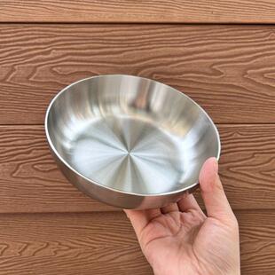 传承碗 全钢加厚304不锈钢碗泡面酱料碗搅拌腌肉圆盘盘子烧韩式