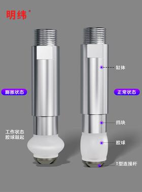 机械手PZG迷你气缸夹取器注塑机MFD夹圆柱内撑硅胶膨胀夹具气动