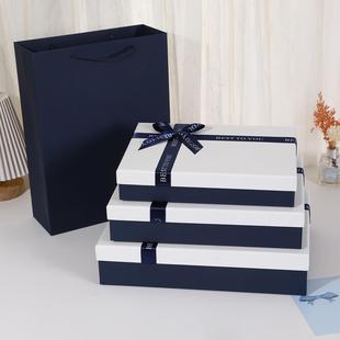 生日礼物盒白色精美礼品盒子男女围巾大号礼盒衣服包装盒空盒定制