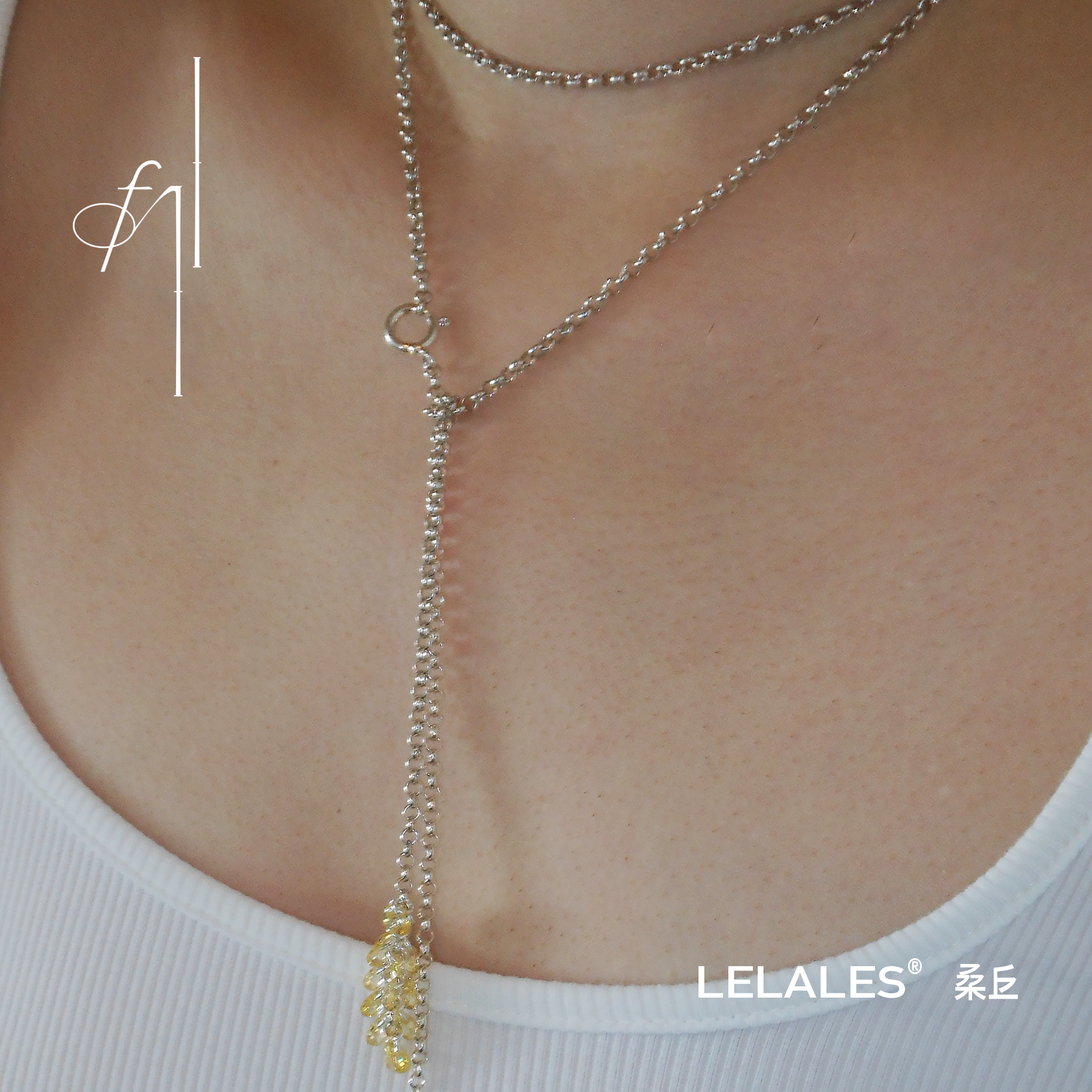 LELALES桑丘雨松流苏项链