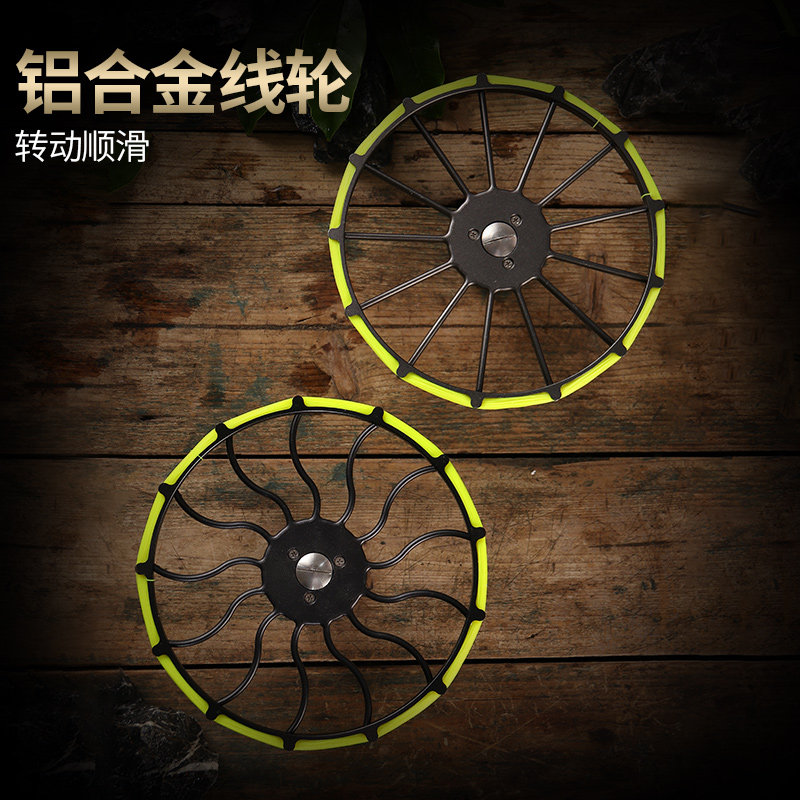 甲鱼枪铝合金线轮八卦轮渔轮手拨轮甲鱼盘划鱼竿杆甲鱼杆锚鱼配件图片