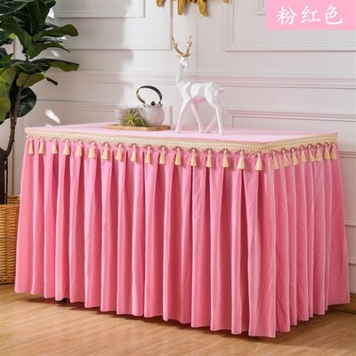 定制会议室桌布桌布台布 酒店台布桌罩 婚庆签到台长桌展台丝绒布