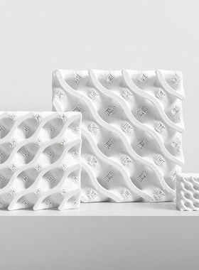 镂空陶瓷方体摆件酒店样板房家居居家卧室客厅电视柜装饰品工艺品