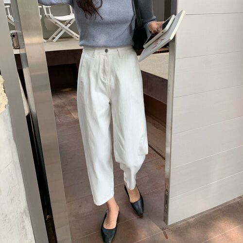大码女装胖妹妹mm白色阔腿萝卜裤夏季高腰宽松显瘦休闲裤子200斤