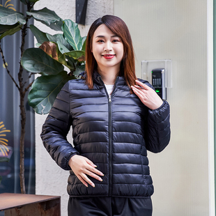 加大码女款羽绒棉服冬季轻薄棉衣女短款大胖子小S棉袄妈妈宽松外