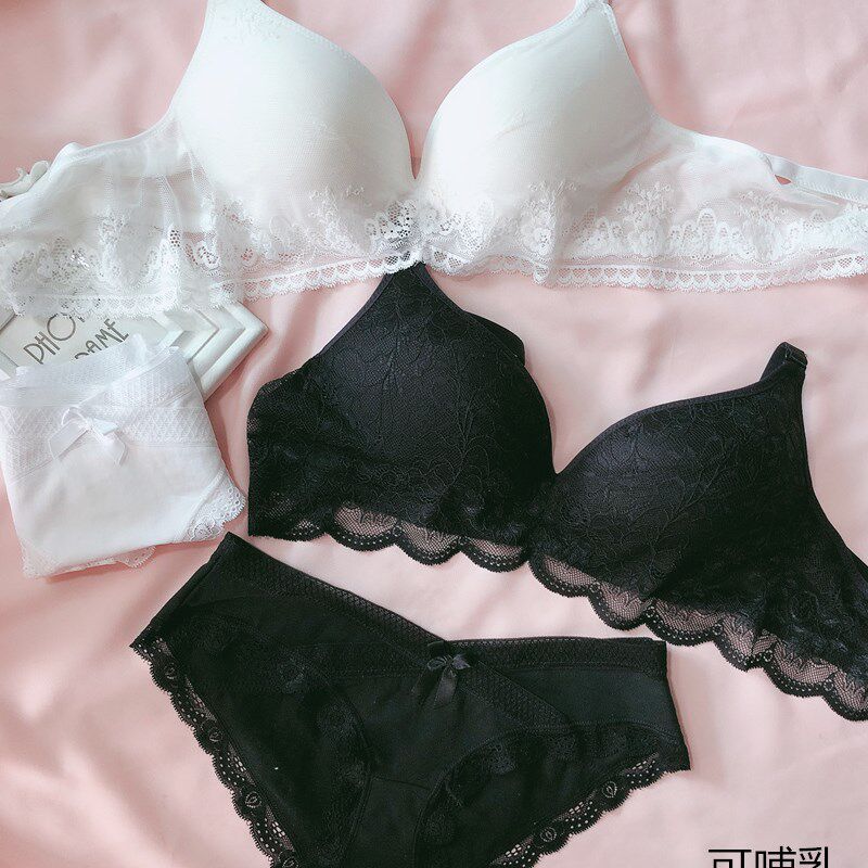 黑白色孕妇内衣内裤套装怀孕期拍照写真纯棉哺乳文胸女孕照聚拢薄
