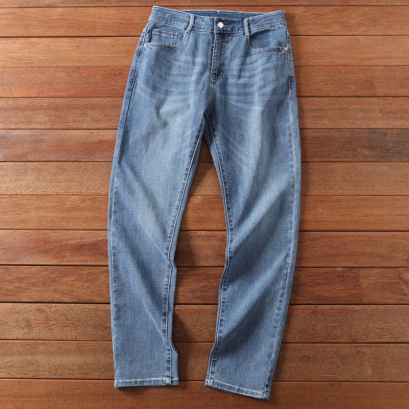 经典配色 好工艺 线下499 春夏男士薄款全N棉弹力直筒牛仔裤长裤