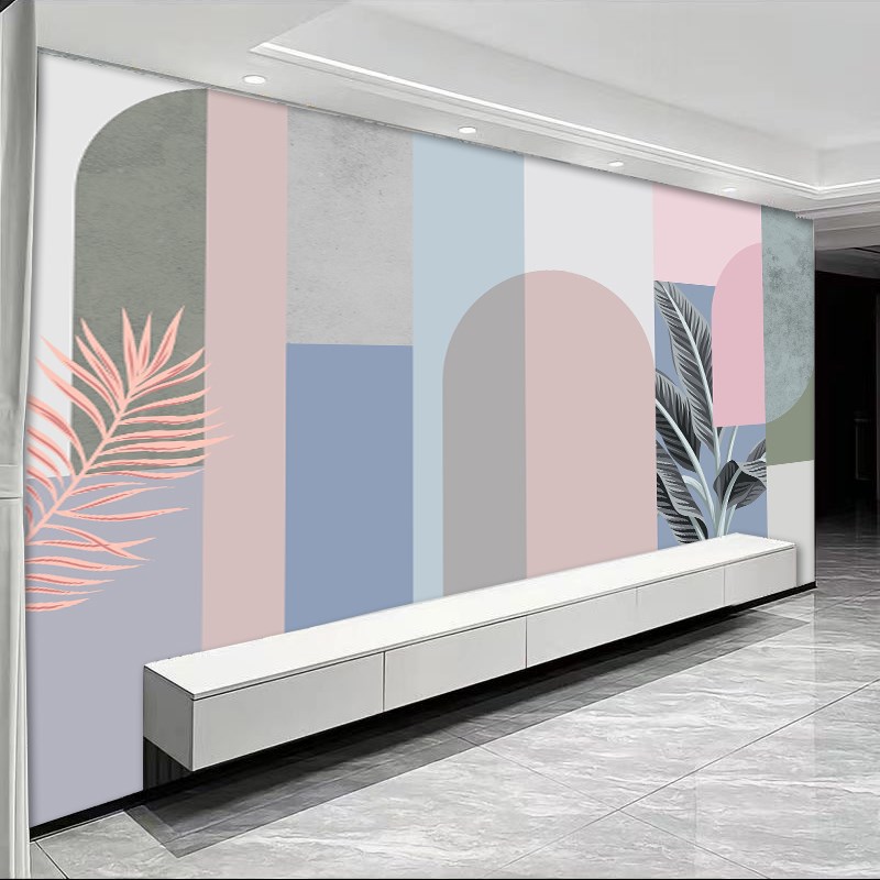 客厅电视背景墙壁纸墙q布影视墙壁画轻奢风现代简约壁布2024新款