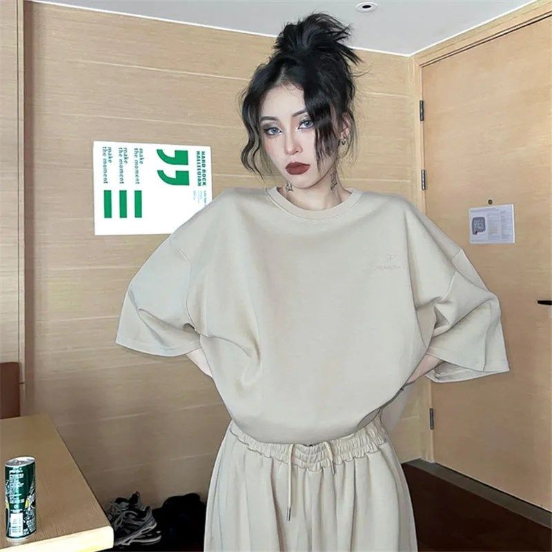 2-300斤大码运动服套装女夏季短袖T恤宽松阔腿长裤胖MM休闲两件套,女装/女士精品,时尚套装,淘宝优惠券,粉丝福利购,淘宝优惠卷