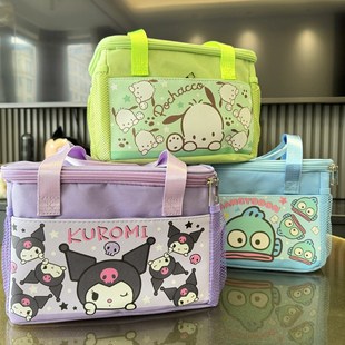 日系卡通大容量保温袋学生上班族便携便当M袋野营外出餐食收纳包