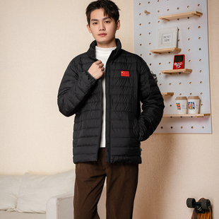 李宁国旗羽绒服男女同款2026春新款外套春季保暖外套短款立领上衣