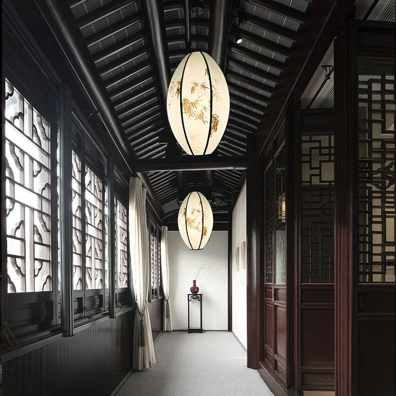 新中式布艺吊灯中国风复古客餐厅禅意民宿茶室卧室喜庆仿古宫灯笼,家装灯饰光源,餐厅吊灯,淘宝优惠券,粉丝福利购,淘宝优惠卷