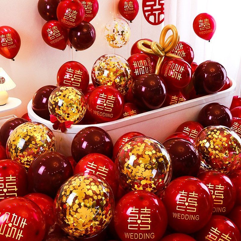 气球结婚布置婚房装饰套装红色双层求订婚礼场景拍照道具用品大全,节庆用品/礼品,婚房装扮用品,淘宝优惠券,粉丝福利购,淘宝优惠卷
