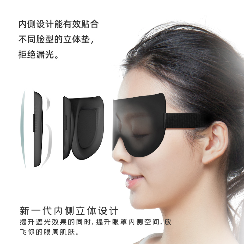 遮光眼罩3d立体透气耳塞午休睡眠男女学生可爱卡通夏季睡觉可调节