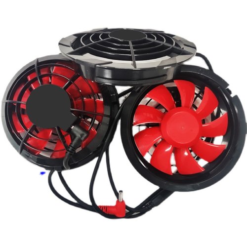 空调服专用12伏无刷风扇一对带线大风12V配件风扇衣服降温2只装