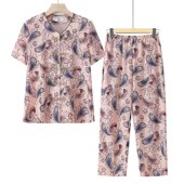 夏装 小个子奶奶短袖 套装 中老年人女装 妈妈中袖 上衣老人衣服70岁80