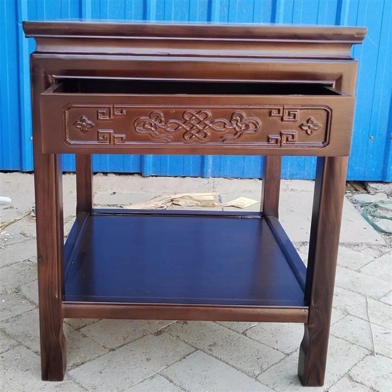 新中式实木抽屉款花架鱼缸架底座奇石桌客厅边角几置物架茶几方桌,住宅家具,花架/花几,淘宝优惠券,粉丝福利购,淘宝优惠卷