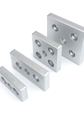 工业铝型材CNBC-6060 8080-M16 M20端面连接板M12脚轮地脚连接板