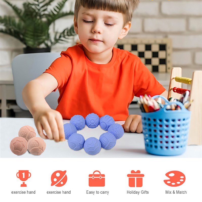 Sensory toys感官磁力球纹理解压球弹性手搓球