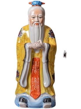 陶瓷孔子像孔夫子雕像佛像工艺品摆陶瓷摆件