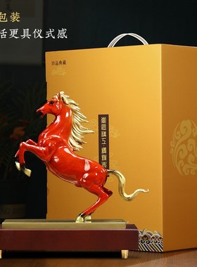 马到成功铜马摆件老板办公室客厅玄关酒柜装饰品公司乔迁开业礼物