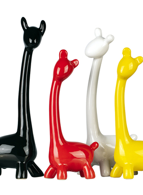 装饰品陶瓷创意家居摆设乔迁新居三口之家鹿书柜房间电视酒柜摆件