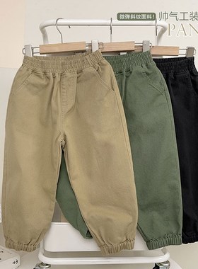 男童休闲工装裤子春装春秋款婴儿童装小童宝宝洋气长裤春季X4285